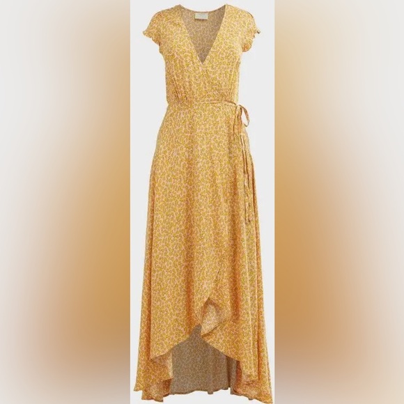 NWT Auguste the Label Dean Sierra Wrap Maxi Dress Yellow, Size 8 - Picture 7 of 16